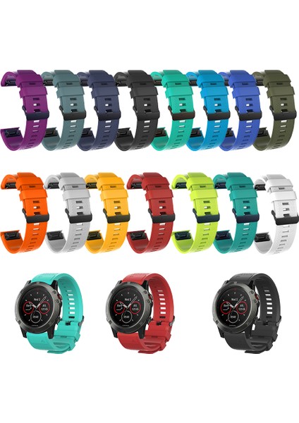 26MM Silikon Garmin Fenix ​​6x/6x Pro/fenix ​​5x/fenix ​​5x Plus Yumuşak Saat Bilek Kayışı - Yeşil (Yurt Dışından) fırsatları