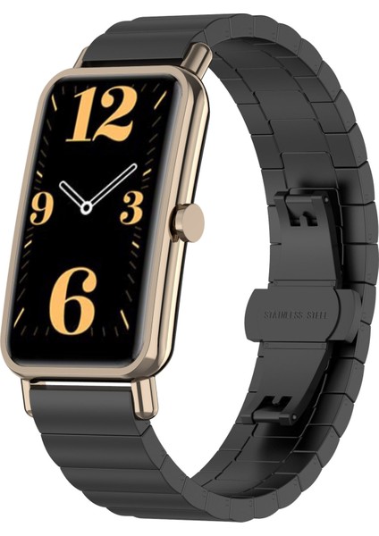 Huawei Için Fit Mini 16MM Paslanmaz Çelik Watchme Bandı Akıllı Saat Kayışı - Siyah (Yurt Dışından) fiyatları