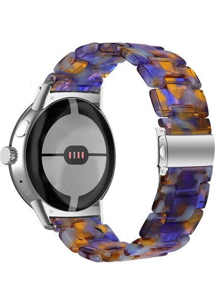 Google Pixel Için Slim Light Reçine Bandı Sport Strap Bileziği Paslanmaz Çelik Tokalı - Okyanus Mavisi (Yurt Dışından)