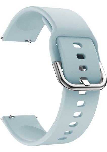 Samsung Galaxy Watch Active / Galaxy Watch Active2 20MM - Baby Blue Için Yumuşak Silikon Akıllı Watchme Kayışı Saat Bandı (Yurt Dışından)