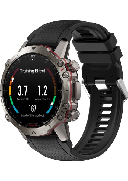 Garmin Marq / Yaklaşım Için Silikon Watchme Bandı S62 / S60 Honeycomb Doku Saati - Siyah (Yurt Dışından) indirimleri