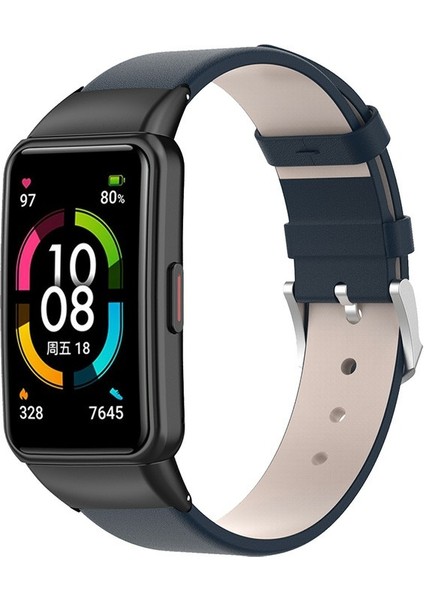 Üst Katman Huawei Band 6/honor Band 6 - Honor Band 6 - Blackish Green Için Deri Band Strap Sways (Yurt Dışından) fiyatları