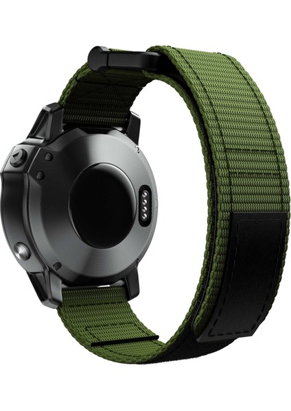 Garmin Fenix ​​7/fenix ​​6 Pro/forerunner Için 935/945 22MM Akıllı Saat Kayışı Ayarlanabilir Naylon Döngü Bilek Bandı - Asker Yeşili (Yurt Dışından)