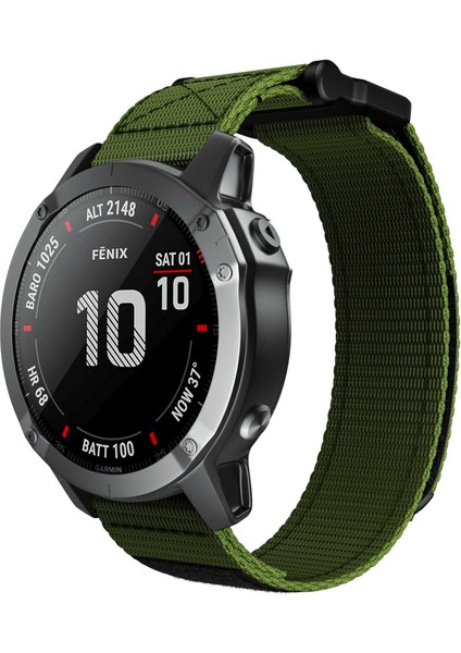 Garmin Fenix ​​7/fenix ​​6 Pro/forerunner Için 935/945 22MM Akıllı Saat Kayışı Ayarlanabilir Naylon Döngü Bilek Bandı - Asker Yeşili (Yurt Dışından) modelleri