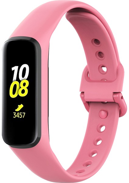 Samsung Galaxy Fit 2 Sm -R220 Için Entegre Çerçeve Kılıfı Silikon Saat Kayışı - Pembe (Yurt Dışından) modelleri