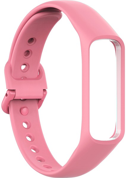 Samsung Galaxy Fit 2 Sm -R220 Için Entegre Çerçeve Kılıfı Silikon Saat Kayışı - Pembe (Yurt Dışından) fırsatları