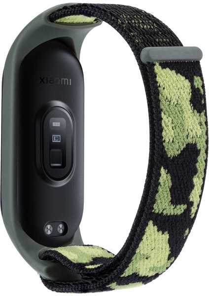 Xiaomi Mi Band 5/6/7 Kamuflaj Naylon Ayarlanabilir Akıllı Saat Kayışı Yedek Bilek Bandı - Asker Yeşili Için (Yurt Dışından)