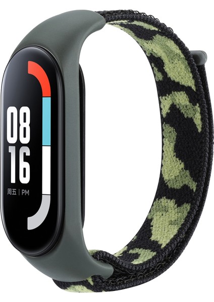 Xiaomi Mi Band 5/6/7 Kamuflaj Naylon Ayarlanabilir Akıllı Saat Kayışı Yedek Bilek Bandı - Asker Yeşili Için (Yurt Dışından) fiyatları