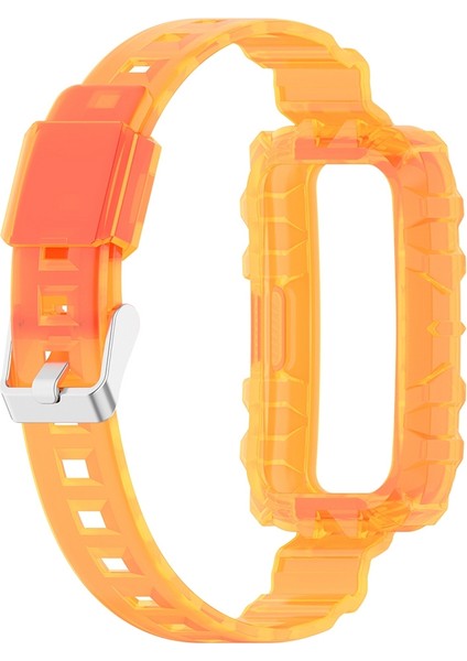 Huawei Band 7/band 6/honor Band 6 Şeffaf Tpu Saat Kılıflı Saat Strap Bilek Bandı - Şeffaf Turuncu (Yurt Dışından) modelleri