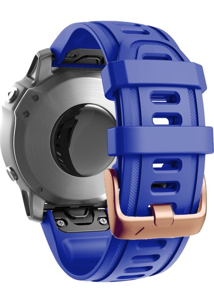 Garmin Fenix ​​7s / 6s Pro / 5s Için Saat Bando / 5s Plus / Instinct 2s 20MM Silikon Yedek Kayışı Gül Altın Tokalı - Safir (Yurt Dışından)