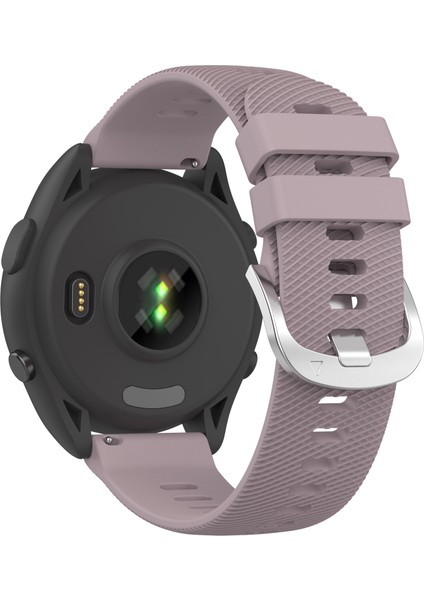 Garmin Forerunner Için 265 Silikon Saat Band 22MM Cross Stripe Yumuşak Spor Saat Kayışı - Light Mor (Yurt Dışından)