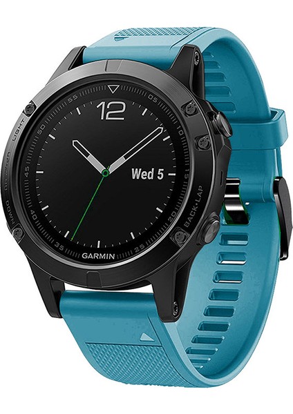 Garmin Fenix ​​7 Için Bilek Bandı Silikon Ayarlanabilir Saat Kayışı Siyah Tokalı - Blue (Yurt Dışından) fiyatları