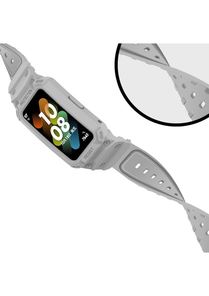 Honor Band 6/huawei Band 6/7 Yedek Tpu Saat Band Ayarlanabilir Bilek Kayışı + Saat Kılıfı - Açık Gri (Yurt Dışından) indirimleri