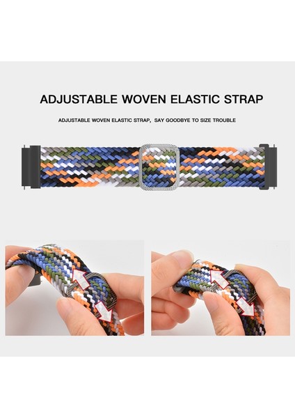 Huami Amazfit Için T-Rex / T-Rex Pro / Ares Nefes Alabilir Saat Kayışı Esnek Naylon Saat Bandına Ayarlanabilir Tokalı-Pembe / Beyaz (Yurt Dışından) modelleri