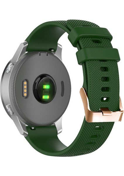 Huami Amazfit Için Gtr Mini / Bıp 3 / Bıp 3 Pro Doku Saat Kayış 20MM Yedek Silikon Saat Band - Asker Yeşili (Yurt Dışından)
