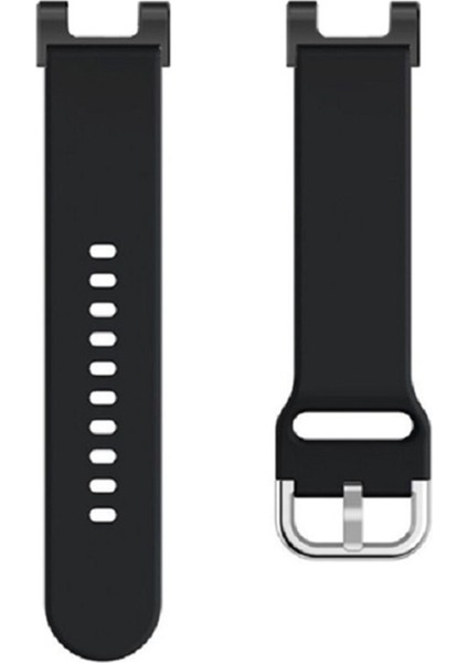 Huami Amazfit T-Rex / T-Rex Pro / Ares Için Universal 22MM Saat Band Silikon Saat Saat Sebzesi Kare Tokalı-Siyah (Yurt Dışından)