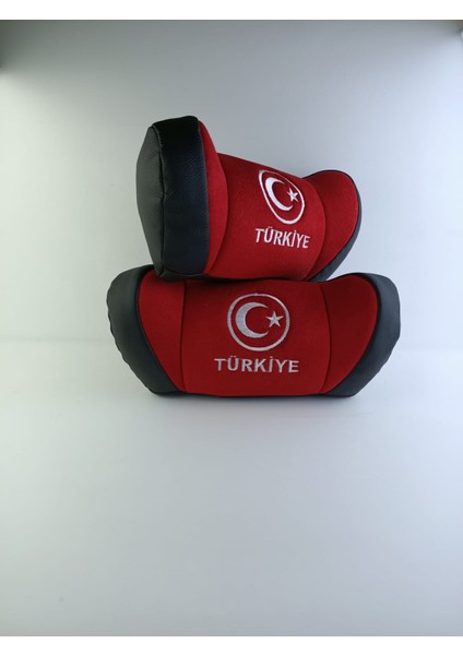 Türkiye Bayrağı Oto Ikili Boyun Yastığı