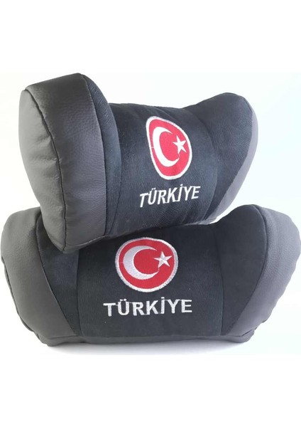 Türkiye Bayrağı Oto Ikili Boyun Yastığı