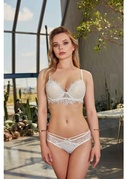 Push-Up Sütyen Takım 4470 - Ekru