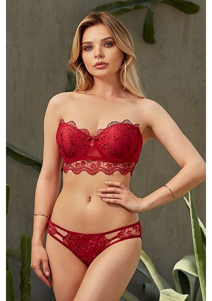 4584 Kadın Destekli Sütyen Külot Takım-