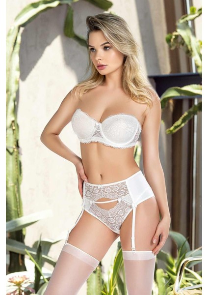 2442 Destekli Jartiyer Çorap Sütyen Takım