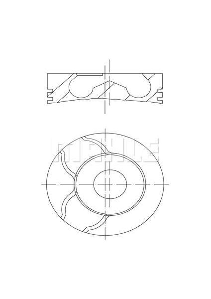 Motor Pıstonsegman Clıo Kangoo Pım Capı 26MM  1.5 Dcı K9K Bp  76.00MM Std 100MM  -0.20MM Kısa Mahle 0220114 Oem