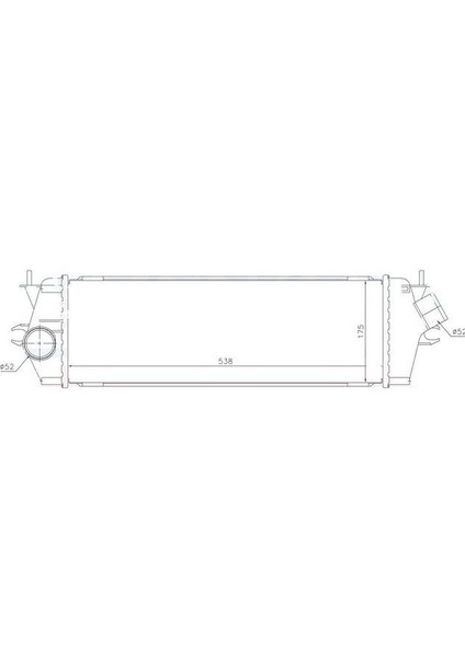 Turbo Radyatoru Intercooler Trafıc Iı 2.0 Dcı 01- Vıvaro 2.0 Dcı 01- 96583 A M 538X175X40 Orıs IRN509040 Oem - 4416946|93854162|8200411160