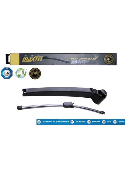 Arka Sılecek Kolu ve Supurgesı Vw Golf Vı 2009 2013 340MM Maxtel 12606268 Oem