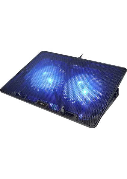 Ad-S1 Notebook Laptop Soğutucu Stand 2 Fanlı LED Işıklı 2*usb Girişli Kademeli 4 Yükseklik Ayarlı