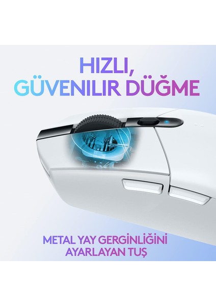 G305 Beyaz Kablosuz Gaming Mouse ve Oem Mouse Pad 40X30 cm fırsatları