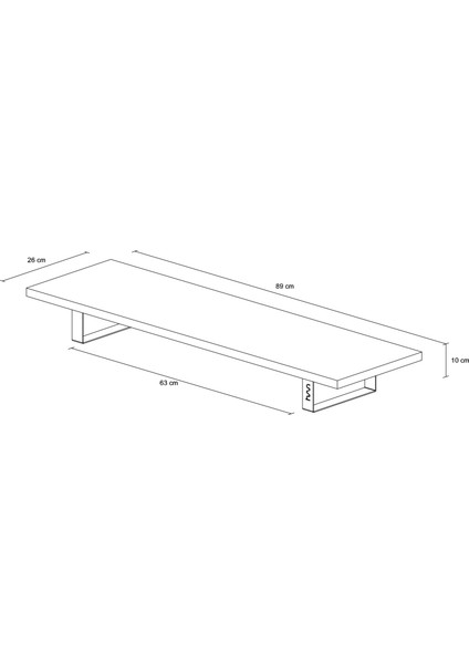 Hansdo Dual Monitör Standı – Ikili Monitör Standı – Monitör Yükseltici – Mdf Lam – Safir Meşe – Wms2