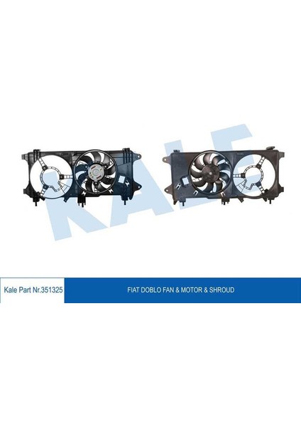 Fan Motor - Davlumbaz Klımasız Fıat Doblo 1.3jtd 1.9jtd  Tek Motorlu Euro Iıı Kale 351325 Oem