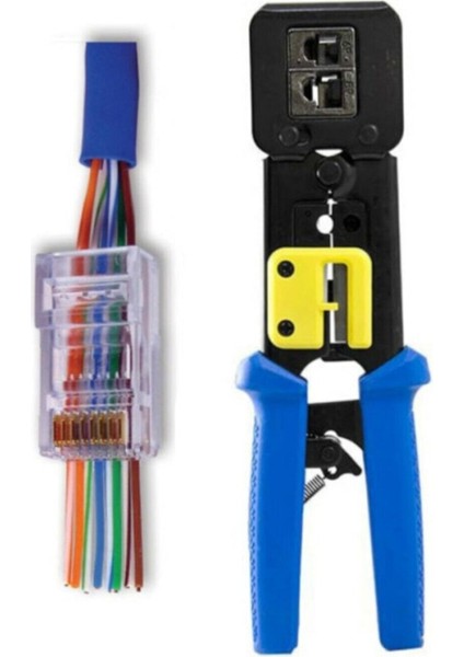 Cmt-08 RJ45 RJ11 RJ12 Cat5 Cat6 Yeni Nesil Konnektör Kolay Sıkma Pensesi