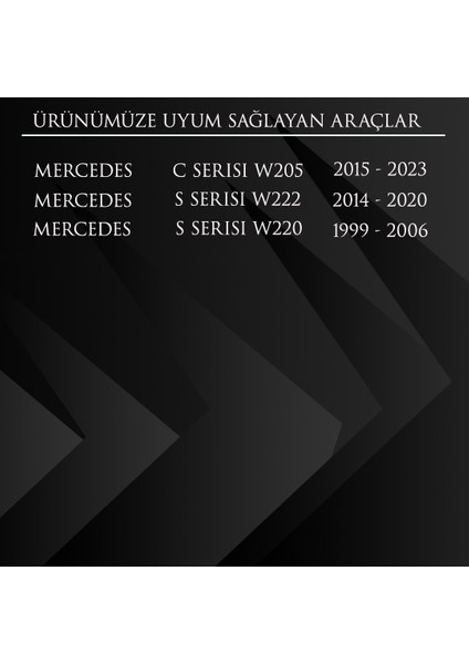 Mercedes C Class W205, S Class W220-W222 Için Bagaj Kilit Açma Düğme Kapaği