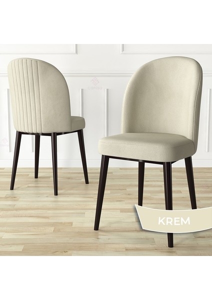 Concept Roe Serisi Açılabilir 80X132 Barok Ahşap Desen Mutfak Masası Takımı ve 4 Sandalye