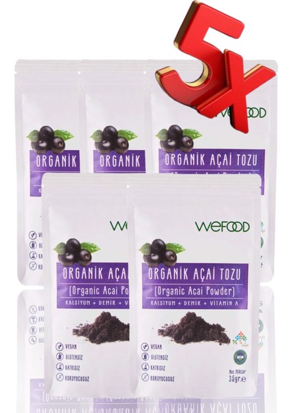 Organik Acai Tozu 35 gr 5'li