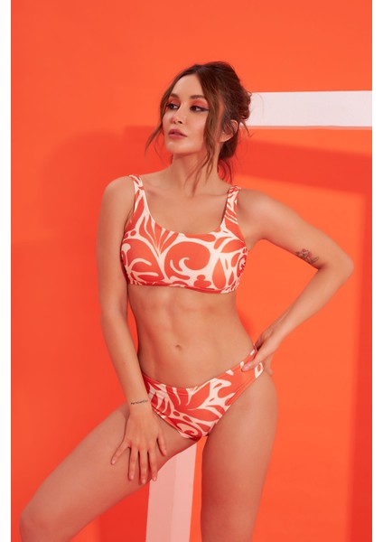 Turuncu Higo Tek Alt Bikini