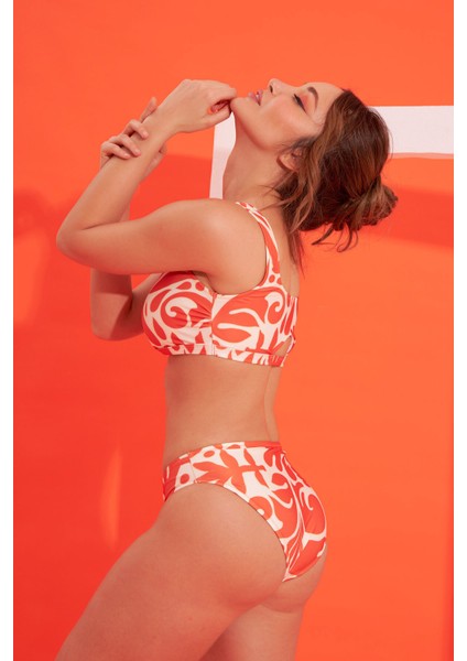 Turuncu Higo Tek Alt Bikini