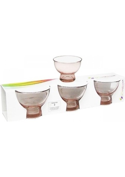 3 Adet Pembe Dondurmalık Kase 42103