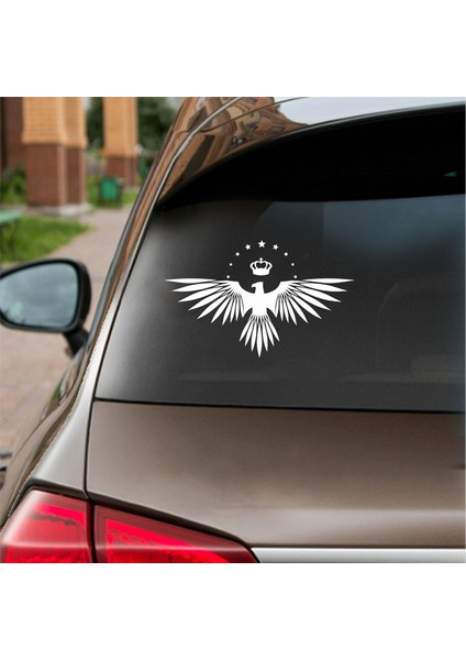 Yıldızlı Kartal Oto Sticker 30X22 cm Siyah fırsatları