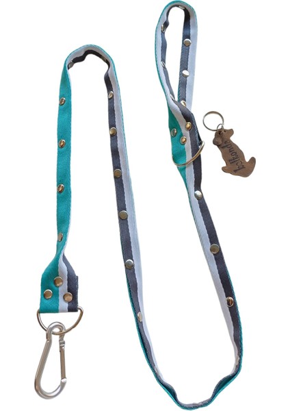 Köpek göğüs tasması gezdirme kayışlı takım turkuaz yumuşak saten kolon genişlik:3cm göğüs ölçüsü:60-80cm ayarlamalı gezdirme kayışı:120cm dog harness TB3-1