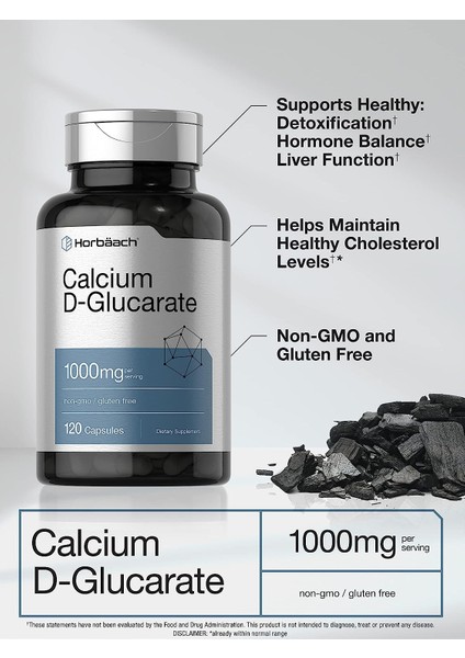 Calcium D-Glucarate 1000 mg 120 Kapsul 60 Servis