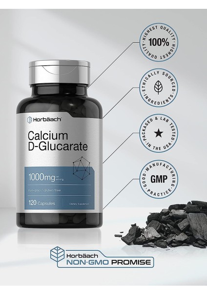 Calcium D-Glucarate 1000 mg 120 Kapsul 60 Servis