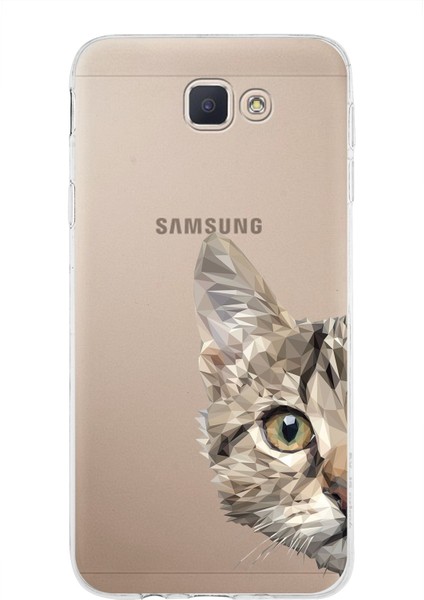 Samsung Galaxy J5 Prime Kapak Sevimli Karakterler Tasarımlı Şeffaf Silikon Kılıf