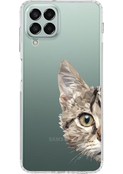 Samsung Galaxy M33 Kapak Sevimli Karakterler Tasarımlı Şeffaf Silikon Kılıf