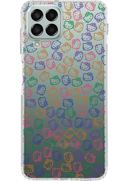 Samsung Galaxy M33 Kapak Sevimli Karakterler Tasarımlı Şeffaf Kılıf
