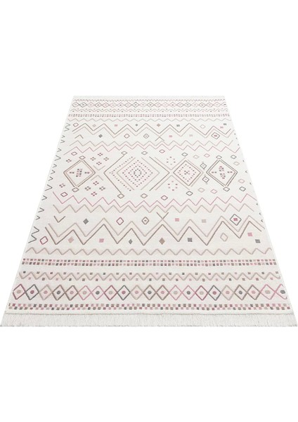 Arya Ar 05 Beige Pink %100 Geri Dönüşümlü Pamuktan Çift Taraflı Yıkanabilir Modern Dekoratif Kilim indirimleri