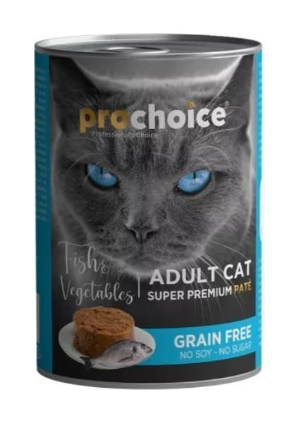 Prochoice Balık Etli Sebzeli Tahılsız Ezme Yetişkin Kedi Konservesi 400GR