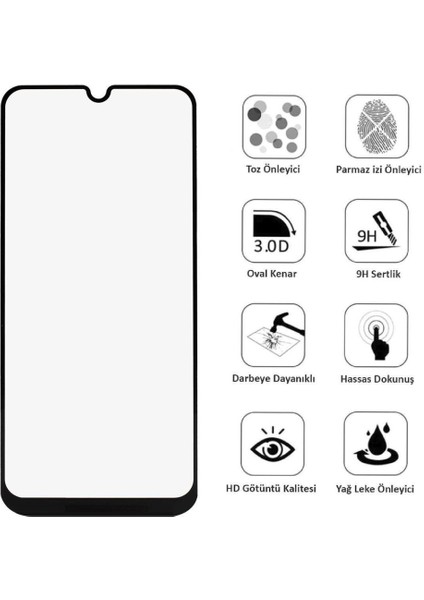 Samsung A34 Ekran Koruyucu 9d Tam Kaplama Cam Siyah modelleri