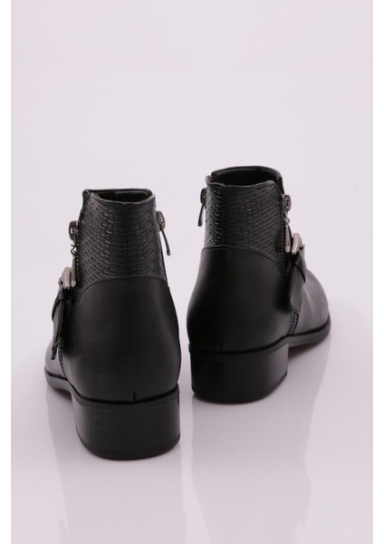 2886-2027 Kadin Fermuarli Kemer Detayli Kisa Topuklu Bilek Bot modelleri